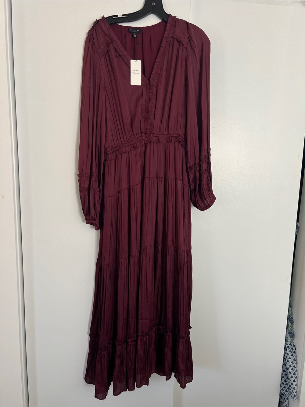 Current Air Tiered V-Neck Maxi Dress Medium NWT